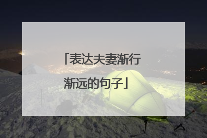 表达夫妻渐行渐远的句子