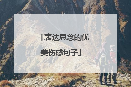 表达思念的优美伤感句子