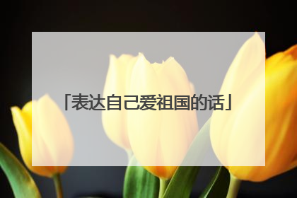 表达自己爱祖国的话