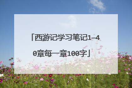 西游记学习笔记1—40章每一章100字