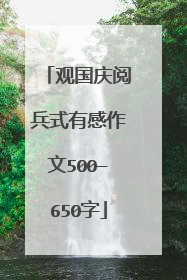 观国庆阅兵式有感作文500—650字