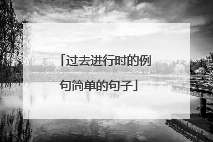 过去进行时的例句简单的句子
