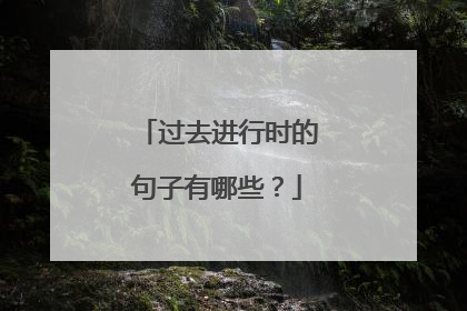 过去进行时的句子有哪些?