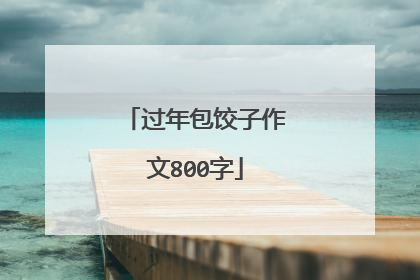 过年包饺子作文800字