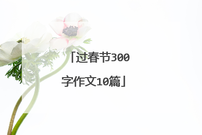 过春节300字作文10篇