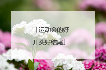 运动会的好开头好结尾