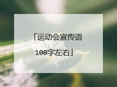 运动会宣传语100字左右