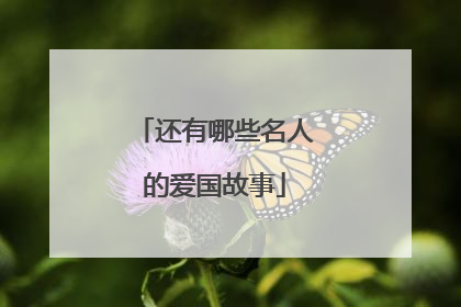 还有哪些名人的爱国故事