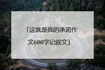 这就是我的承诺作文600字记叙文