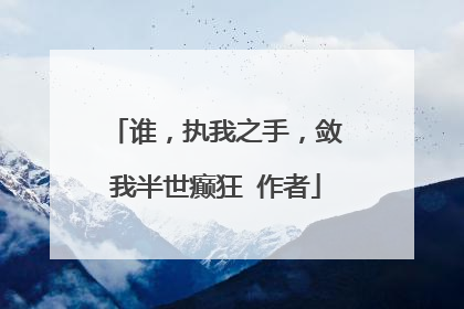 谁，执我之手，敛我半世癫狂 作者