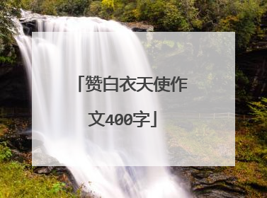 赞白衣天使作文400字
