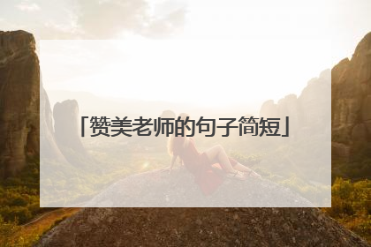 赞美老师的句子简短