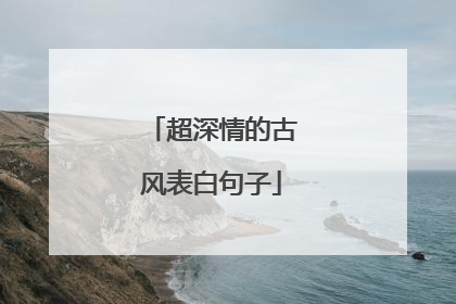 超深情的古风表白句子