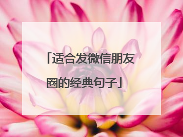 适合发微信朋友圈的经典句子