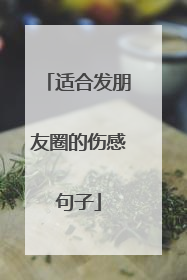 适合发朋友圈的伤感句子