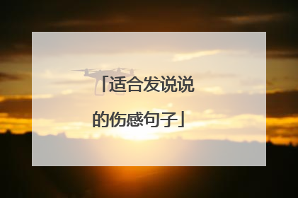 适合发说说的伤感句子