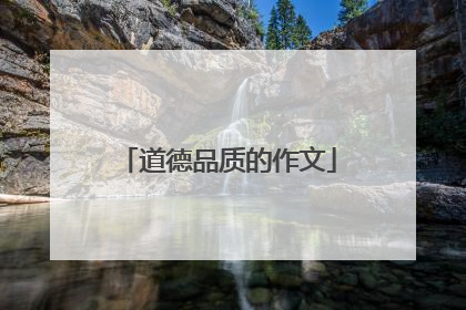 道德品质的作文