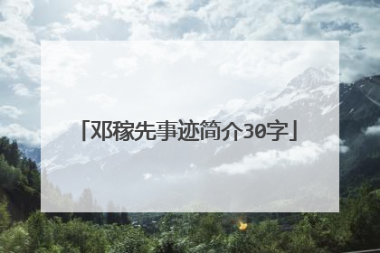 邓稼先事迹简介30字