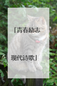 青春励志现代诗歌