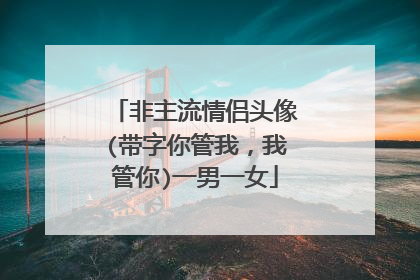 非主流情侣头像(带字你管我,我管你)一男一女