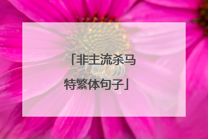 非主流杀马特繁体句子