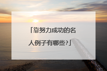 靠努力成功的名人例子有哪些?