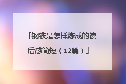 钢铁是怎样炼成的读后感简短（12篇）