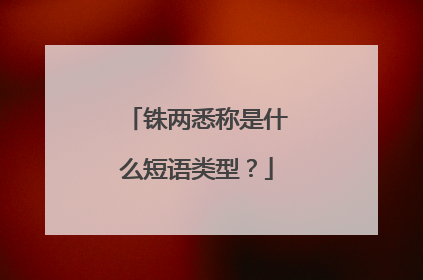 铢两悉称是什么短语类型?