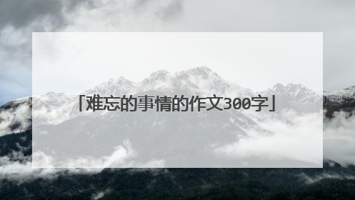 难忘的事情的作文300字