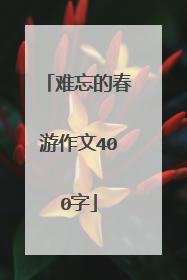 难忘的春游作文400字