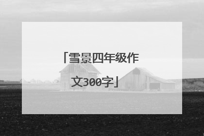 雪景四年级作文300字