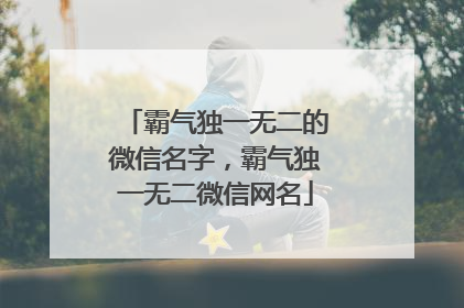 霸气独一无二的微信名字，霸气独一无二微信网名