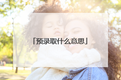 预录取什么意思