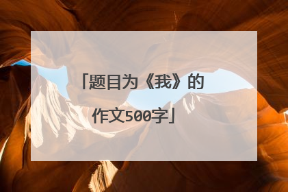 题目为《我》的作文500字