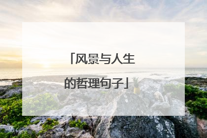 风景与人生的哲理句子