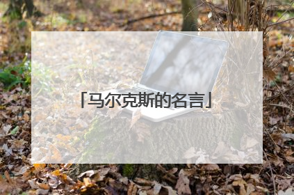 马尔克斯的名言