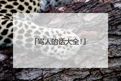 骂人的话大全!