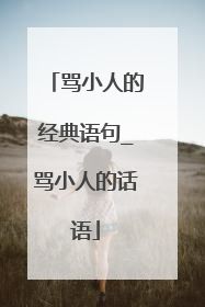 骂小人的经典语句_骂小人的话语