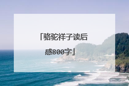 骆驼祥子读后感800字