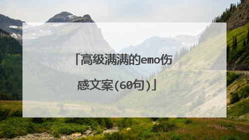高级满满的emo伤感文案(60句)