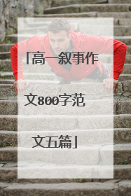 高一叙事作文800字范文五篇