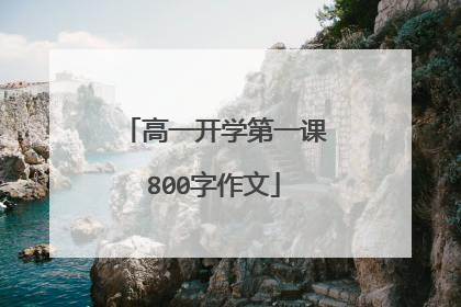 高一开学第一课800字作文