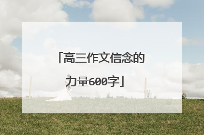 高三作文信念的力量600字