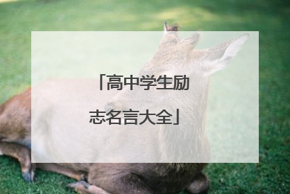 高中学生励志名言大全