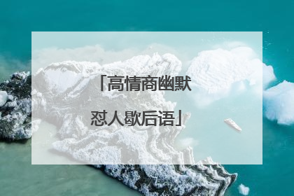 高情商幽默怼人歇后语