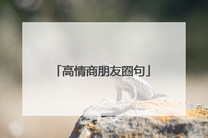 高情商朋友圈句