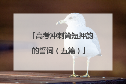 高考冲刺简短押韵的誓词(五篇)