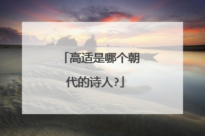 高适是哪个朝代的诗人?