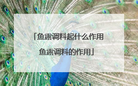 鱼露调料起什么作用 鱼露调料的作用