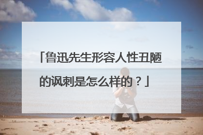 鲁迅先生形容人性丑陋的讽刺是怎么样的？